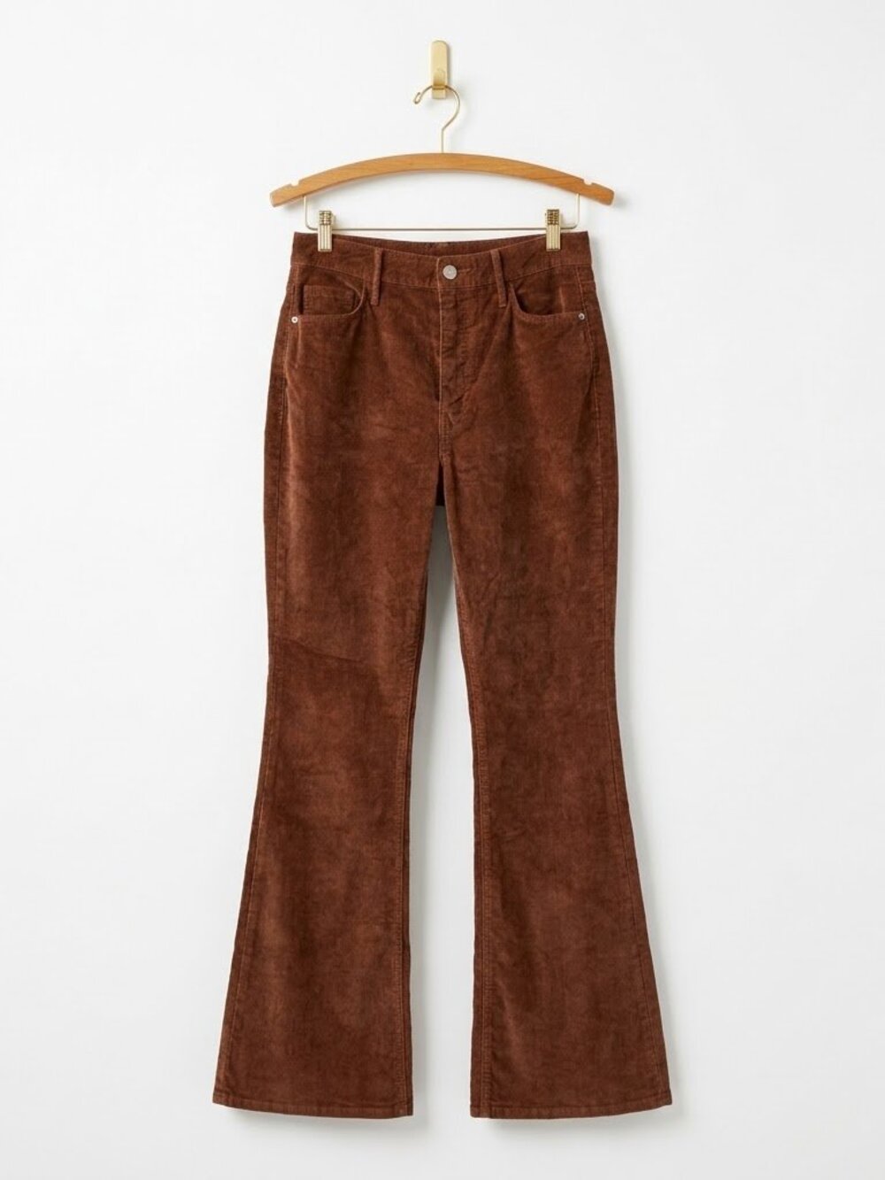 Corduroy Pants Size 4 Brown Flare High-Rise Pants